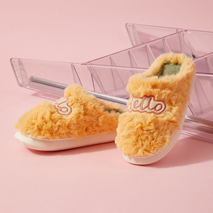 Zapatillas <span class=keywords><strong>de</strong></span> piel con patrón <span class=keywords><strong>de</strong></span> HELLO para mujer, zapatos <span class=keywords><strong>de</strong></span> dormitorio para estar en casa, a la moda, para <span class=keywords><strong>otoño</strong></span> e invierno, 2021 - Product Image 5