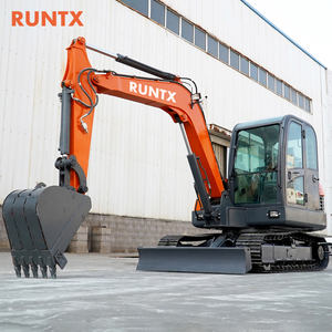 Excavadora Marca Runtx de 6 Toneladas, Motor Kubota EPA Euro 5, Excavadora de Orugas para Granja, Mini Excavadora China - Product Image 2