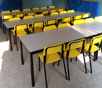 Meubles de salle à manger de marque italienne de qualité garantie, table de cantine pour l'exportation