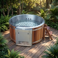Vapasauna Factory Direct Spa chauffé électrique avec revêtement intérieur en acier inoxydable et jets, pour Villa, SPA, Bain de bien-être à domicile et Piscine