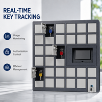 Armoire à clés murale intelligente pour gérer les clés, solution de gestion électronique de clés pour usage commercial, gain de place