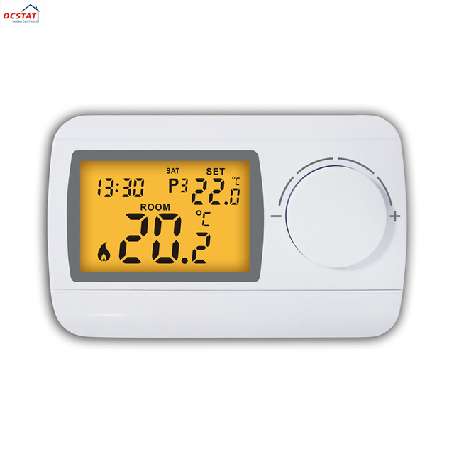 Digital Wired 230V 7 Day Programmable HVAC Thermostat for Boiler Heating