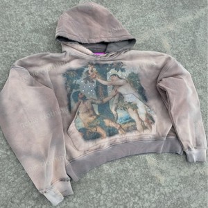 Áo khoác nỉ Unisex dáng rộng, chất liệu acid wash, kiểu dáng cổ điển, phai màu nắng, có dây rút, thiết kế OEM&ODM tùy chỉnh cao cấp dành cho nam và nữ - Product Image 1