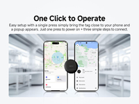 MiLi LiTag Duo, Etiqueta Inteligente de Doble Sistema, Funciona con Find My de Google, Rastreo GPS para Dispositivos, Resistente al Agua IPX65