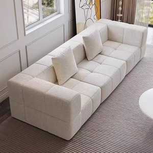 Creamy Cloud L Shaped Modular <b>Sofa</b> Chenille Fabric <b>Foam</b> Filling Living Room Furniture - Product Image 1