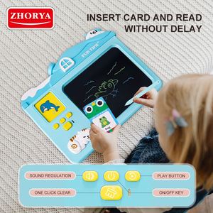 กระดานเขียน LCD 2 in 1 ยี่ห้อ Zhorya พร้อมบัตรคำศัพท์พูดได้ ของเล่นเสริมพัฒนาการสำหรับเด็ก - Product Image 3