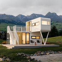 Maison Capsule Apple Double Étage de Luxe Personnalisée Certifiée CE 20ft 40ft Villa Préfabriquée Moderne Écologique Bâtiment de Bureau