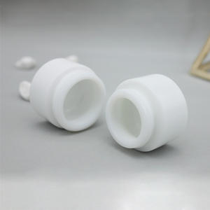 White Luxury <b>Glass</b> Cosmetic Cream Small Sample <b>Jar</b> Skincare Dispenser - Product Image 4