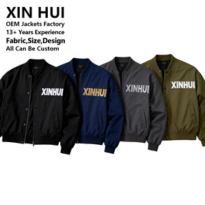 Chaqueta Bomber de Lona Gruesa Verde Oliva para Hombre con Logotipo Personalizado, Chaqueta Cortavientos Estilo Varsity para Invierno, Ropa Casual de Trabajo - Product Image 4