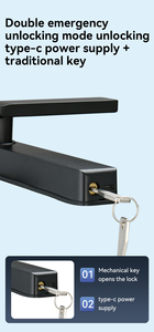 Smart Lock for Aluminum Alloy Casement Door with Tuya App Fingerprint Password Card Key USB Unlock Cloud Storage-Model S960 - Product Image 6
