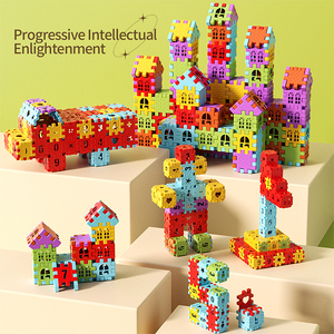 LEZA BABY Usine Vente Directe Coloré DIY Blocs Éducatifs à Empiler Puzzle Jouets Interactifs Parent-enfant pour Enfants - Product Image 5