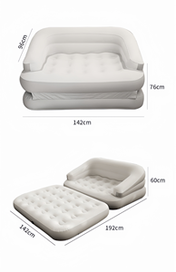 Canapé-<span class=keywords><strong>lit</strong></span> gonflable pliable portable, matelas pneumatique <span class=keywords><strong>2</strong></span> <span class=keywords><strong>places</strong></span>, canapé <span class=keywords><strong>de</strong></span> <span class=keywords><strong>camping</strong></span> floqué pour l'extérieur et l'intérieur avec pompe à air intégrée - Product Image 5