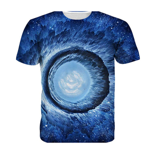 เสื้อยืดซับลิเมชั่นแขนสั้น คุณภาพสูง ปักลายโลโก้ พิมพ์ลาย คอกลม ผ้าฝ้าย 100% เสื้อยืดลำลองผู้ชายแบบเรียบ - Product Image 3