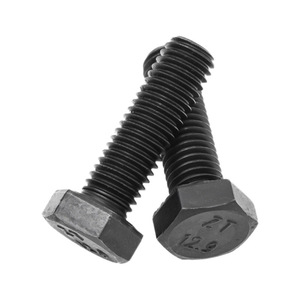 สลักเกลียวหกเหลี่ยม คลาส 8.8 เหล็กกล้าคาร์บอน Q235 ชุบสีดำด้วยการออกซิเดชัน GB 5783 ตัวเชื่อมต่อสำหรับเบรกยานยนต์ไฟฟ้า - Product Image 1