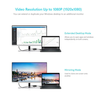 USB3.0 kabel konverter Port HDTV USB 3.0 a ke, adaptor grafis eksternal untuk LCD TV Gratis Driver kabel Audio Video