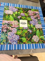 Tapis de Mahjong Américain en Microfibre à Motif Floral Hortensia, Antidérapant, Pliable, Housse de Table, Design Artistique de Luxe, Tapis de Jeu pour Décoration Intérieure