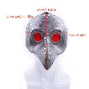 Masque de festival de mascarade steampunk, oiseau à bec long et acéré, style peste, étrange - Product Image 6