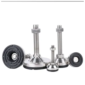 M8 M12 M14 M20 M24 Stainless Furniture Support Legs Heavy Duty Leveling Feet Anti-Slip Glide Pad Adjustable Feet