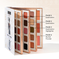 Palette de maquillage tout-en-un multicolores mates et scintillantes : fards à paupières, blush et illuminateur