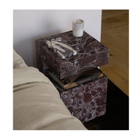 Table d'appoint en marbre naturel, design de mobilier de maison, table multicolore, pilier en pierre de luxe, socle en marbre, table d'appoint en marbre, Marmol Mesa
