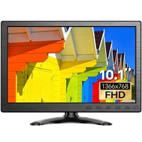 Moniteur de sécurité Eyoyo 10,1 pouces brillant 16:9, résolution 1366x768, prenant en charge les entrées /VGA/AV/BNC/USB, haut-parleurs intégrés
