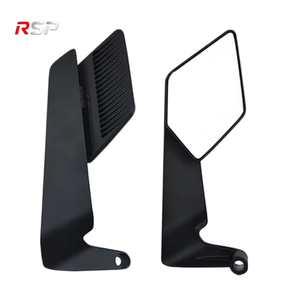Rétroviseurs pliables universels RSP pour <span class=keywords><strong>moto</strong></span>, fixation sur maître-cylindre, en plastique ABS, paire de rétroviseurs plats pour scooter et <span class=keywords><strong>moto</strong></span> de route - Product Image 4