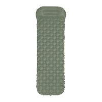 Matelas pneumatique de camping en nylon 40D ultraléger vert olive, coussin résistant à l'eau en TPU pour les aventures en plein air