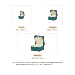 กล่องใส่เครื่องประดับกำมะหยี่ PU หนังเทียมทรงสี่เหลี่ยมหรูหรา พร้อมโลโก้สั่งทำพิเศษ สำหรับเก็บแหวน ต่างหู สร้อยคอ และกำไลข้อมือ - Product Image 5