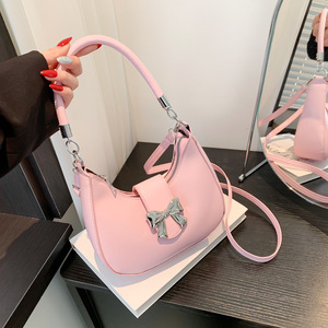 Bolso de mano elegante y versátil con lazo, nuevo estilo primavera 2026, moderno bolso de hombro, bolso cruzado sencillo. - Product Image 3