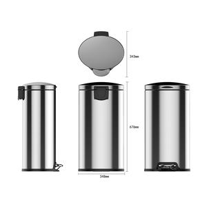 <span class=keywords><strong>Poubelle</strong></span> à pédale en acier inoxydable et métal, 30l, corbeille <span class=keywords><strong>Simple</strong></span>, pour bureau, hôtel - Product Image 3