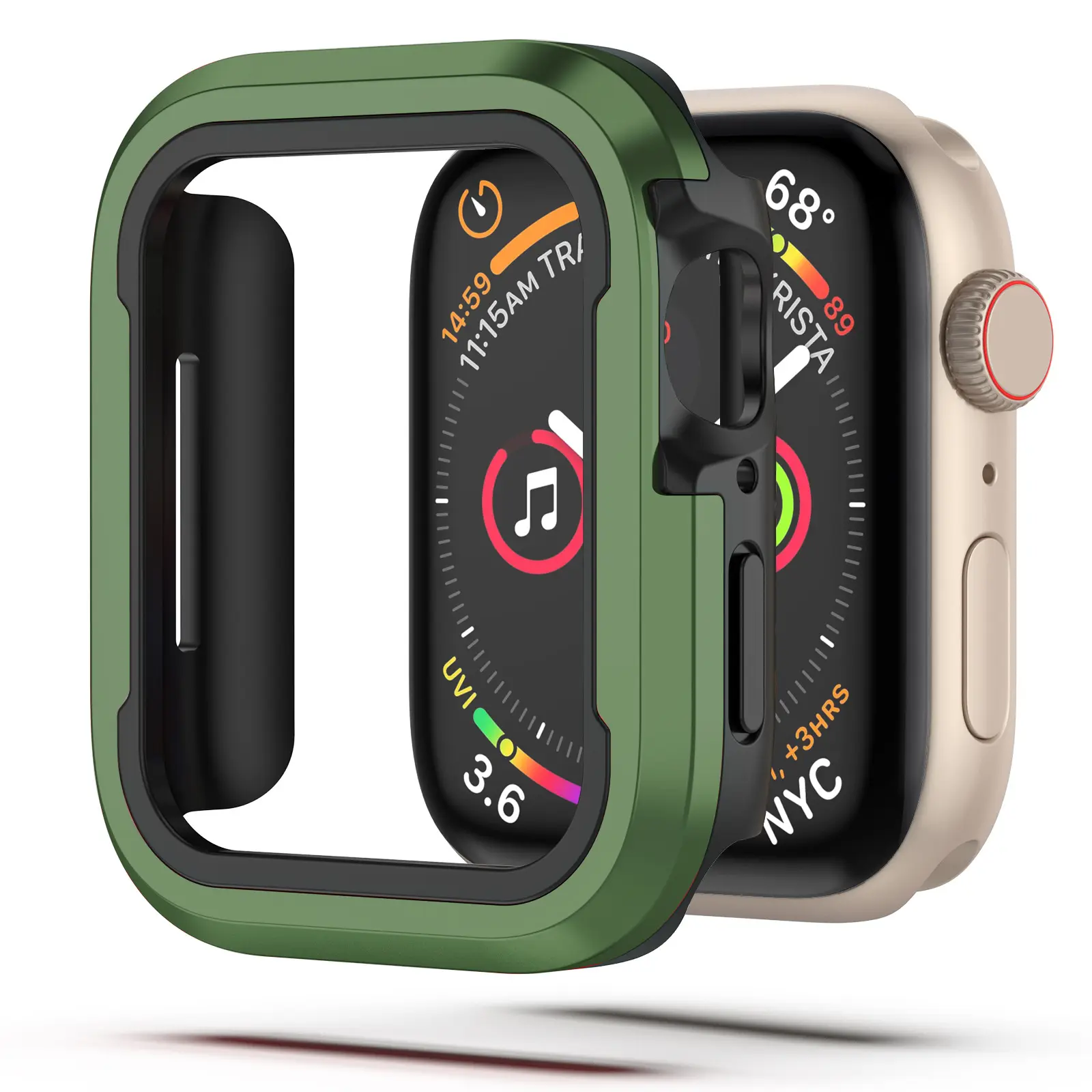 Capa anti-risco para apple watch, acessórios para relógio, capa de liga de alumínio para apple watch ultra series 8 7 6 5, proteção contra impacto 49mm