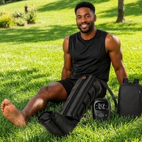 Masseur de pieds et de jambes à compression d'air, 5 chambres, 6 modes, bottes de récupération séquentielle professionnelles, 8 niveaux d'intensité, pressothérapie