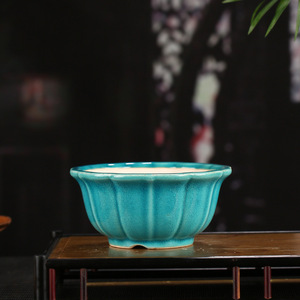 Macetas de arcilla Mame grandes moradas para jardín, estilo bonsái, minimalistas, antiguas, con orificio de drenaje, para centros comerciales, venta al por mayor - Product Image 1