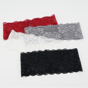 Serre-tête en dentelle extensible vintage européen et américain de 8 cm pour femme, accessoires de <span class=keywords><strong>cheveux</strong></span> creux pour <span class=keywords><strong>mariage</strong></span>, niche haut de gamme - Product Image 1