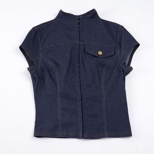 <span class=keywords><strong>T</strong></span>-<span class=keywords><strong>shirt</strong></span> rétro de style américain pour <span class=keywords><strong>femme</strong></span>, <span class=keywords><strong>col</strong></span> <span class=keywords><strong>montant</strong></span>, tendance et sexy, idéal pour le travail - Product Image 6