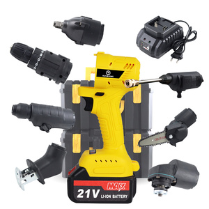 ชุดเครื่องมือไฟฟ้าไร้สาย 20V ระดับมืออาชีพ ประกอบด้วย สว่านโรตารี่ไร้แปรงถ่าน ประแจลม และเครื่องเป่าลม - Product Image 5