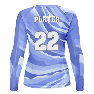 เสื้อวอลเลย์บอลแขนยาวคอวีสำหรับผู้หญิงยืดหยุ่นได้ - Product Image 2