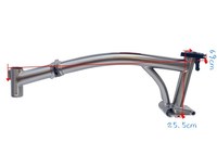 Cadre en acier au chrome-molybdène pour vélo pliant Brompton, électroplaqué, adapté au vélo pliant Brompton, cadre électroplaqué