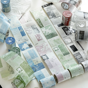 1 Rouleau de Ruban Adhésif Double Face en Papier Activé par l'Eau, Série Inspiration Gratuite, Mat, pour Journal Artistique et Bricolage - Product Image 1