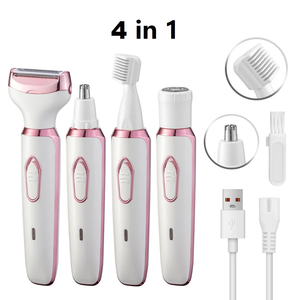 เครื่องโกนขนไฟฟ้า 4 in 1 สำหรับผู้หญิง เครื่องโกนขนสำหรับผู้หญิง เครื่องเล็มขนตามร่างกาย สำหรับใต้วงแขน บิกินี่ แขน ขา ใบหน้า <span class=keywords><strong>หนวด</strong></span> เครื่องพกพา ไม่เจ็บ - Product Image 3