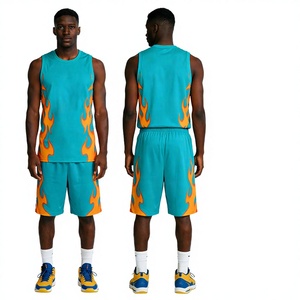 Uniformes de Baloncesto Personalizados para Hombre, con Logotipo Bordado, Diseño Nuevo, Transpirables, para Escuela Secundaria - Product Image 2