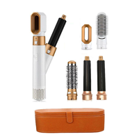 Ensemble professionnel 5-en-1 d'outils de coiffure, vente en gros d'usine, ensemble de brosses à air chaud, peigne chauffant à air chaud, fer à boucler en une seule étape