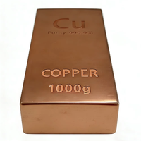 Lingot de cuivre 999 de 1 kg à prix avantageux – Meilleur prix pour l'investissement – Vente chaude – Lingot de cuivre fin 999 de 1 kg pour l'investissement