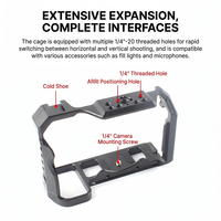 Cage de protection intégrée en alliage d'aluminium de qualité aéronautique usinée CNC pour appareils photo hybrides Nikon Z5 Z5II Z6 Z6II Z6III Z7 Z7II