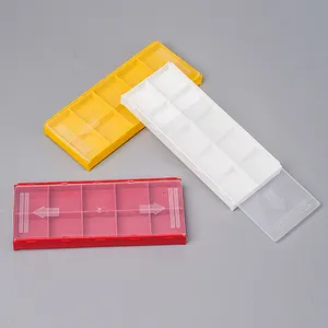Design Serrated Carbide Insert Plastic Packaging Box For CNC Cutting Tool CNC Tool Packaging Box The Plastic Box