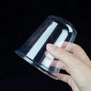 Wholesale Black or White logo Printing Low MOQ 12oz U-Shape Disposable <b>Cold</b> Drink PET Plastic <b>Cup</b> with Dome Lids and Straws - Product Image 2