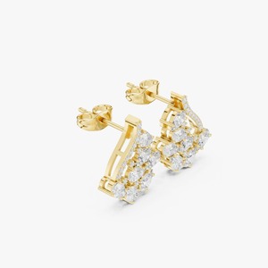 Pendientes de Botón Florales de Alta Calidad para Mujer con Acabado Brillante para Bodas y Compromisos, Suministro Disponible en Todo el Mundo - Product Image 4