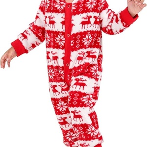 Pijamas Familiares al por Mayor de Alta Calidad, Diseño Personalizado con Impresión Digital, 100% Algodón de Rizo, Pijamas Navideños para Fiestas - Product Image 2