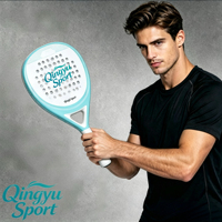 QINGYU SPORT Nouvelle Raquette de Padel Haut de Gamme en Fibre de Carbone 3K, Fibre de Verre et Mousse EVA, Légère, Fabriquée sur Mesure, Qualité Supérieure, En Stock