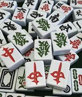 Tuiles de Mahjong américaines classiques à caractères chinois, ensemble de Mahjong rectangulaire de luxe personnalisé en mélamine pour le jeu quotidien des adultes